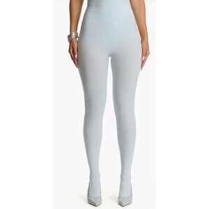 Naked Wardrobe Women's Closed Toe Leggings Soft Blue XS